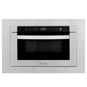 ZLINE 24 in. 1.2 cu. ft. Stainless Steel Microwave Drawer with 30 in. Trim Kit (MWD-TK-30)