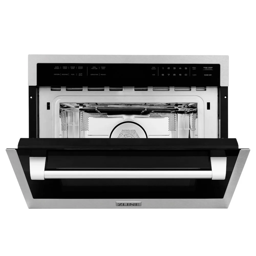 ZLINE 24 in. 1.6 cu ft. Built-in Convection Microwave Oven in Satin Stainless Steel with Speed and Sensor Cooking (MWO-24-SS)