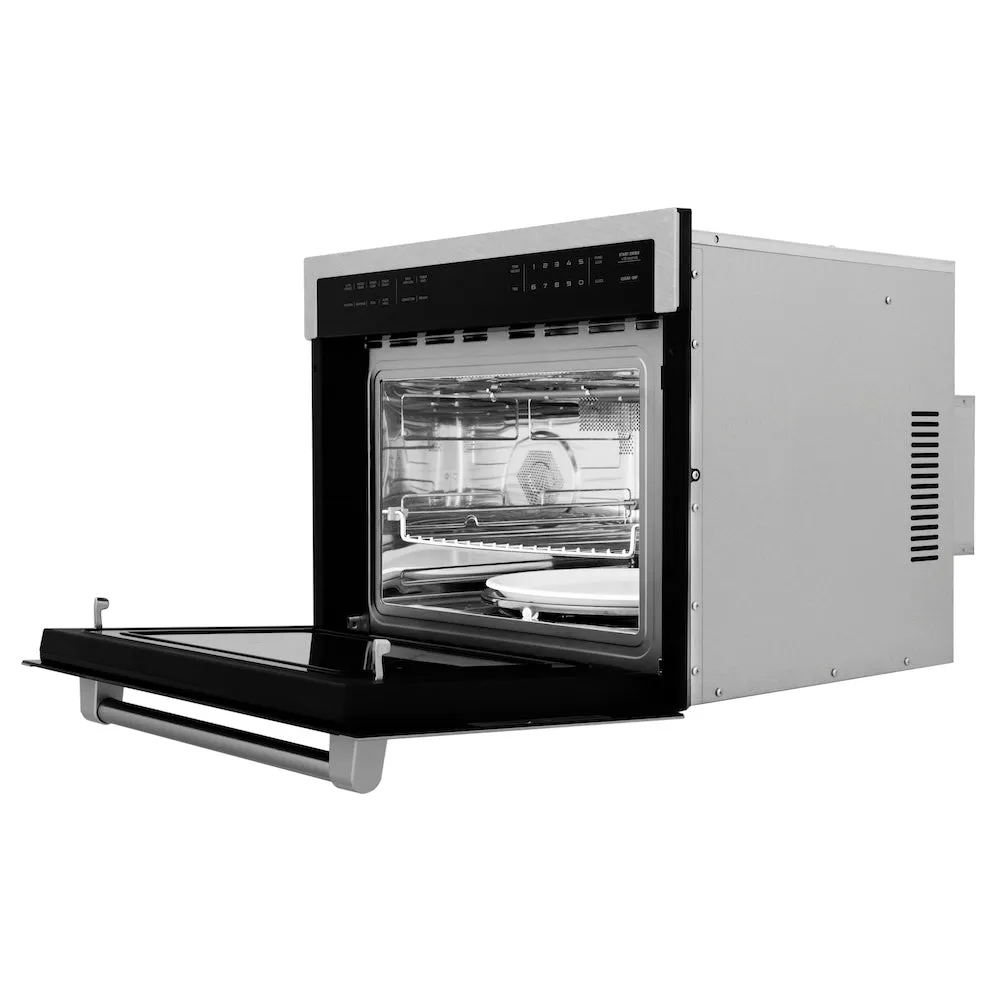 ZLINE 24 in. 1.6 cu ft. Built-in Convection Microwave Oven in Satin Stainless Steel with Speed and Sensor Cooking (MWO-24-SS)