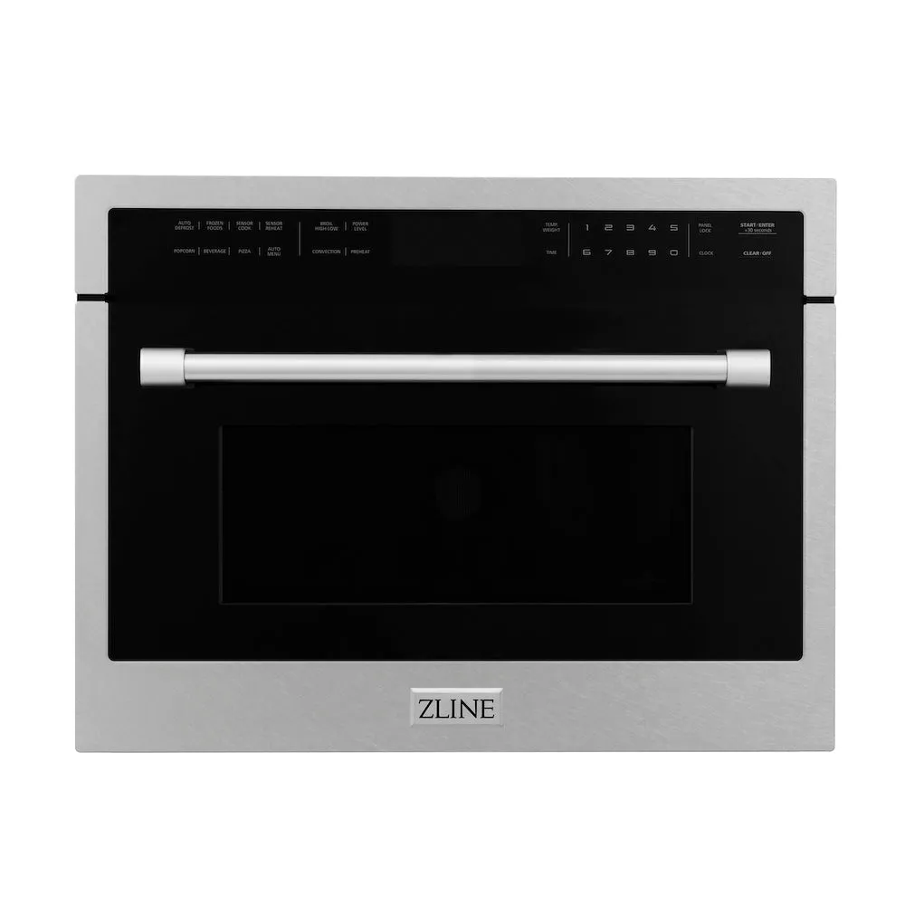 ZLINE 24 in. 1.6 cu ft. Built-in Convection Microwave Oven in Satin Stainless Steel with Speed and Sensor Cooking (MWO-24-SS)