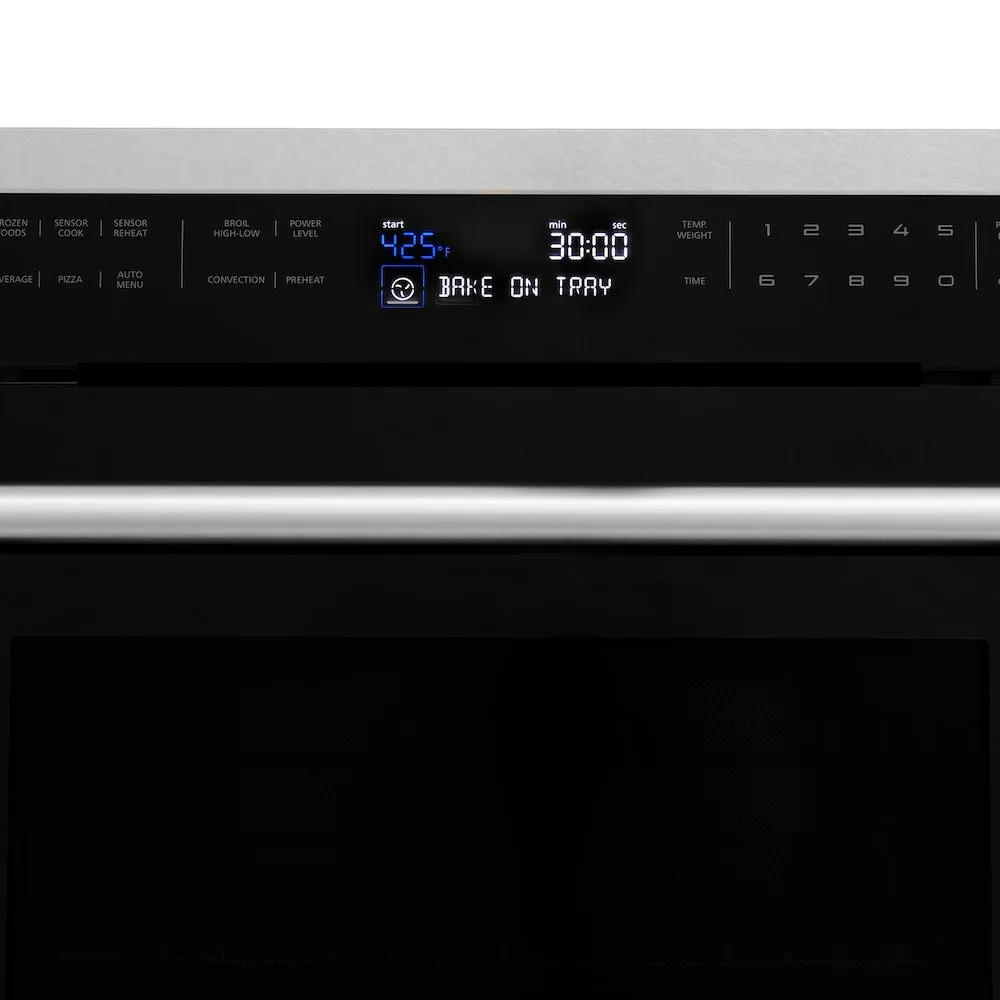 ZLINE 24 in. 1.6 cu ft. Built-in Convection Microwave Oven in Satin Stainless Steel with Speed and Sensor Cooking (MWO-24-SS)