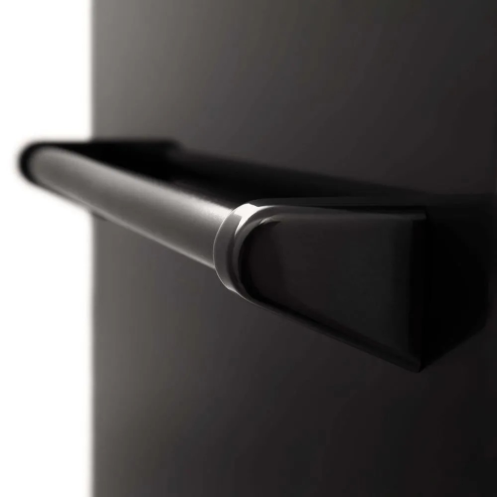ZLINE 24 in. Black Stainless Top Control Built-In Dishwasher with Stainless Steel Tub and Traditional Style Handle, 52dBa (DW-BS-24)