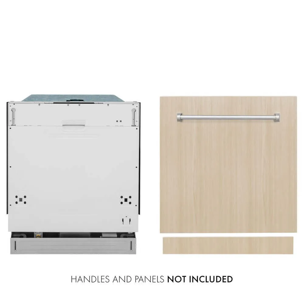 ZLINE 24 in. Panel Ready Top Control Built-In Dishwasher with Stainless Steel Tub, 52dBa (DW7713-24)