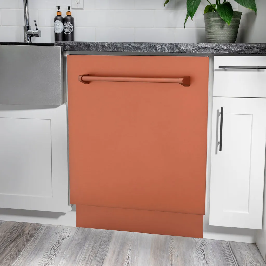 ZLINE 24 in. Tallac Series 3rd Rack Tall Tub Dishwasher in Copper with Stainless Steel Tub, 51dBa (DWV-C-24)