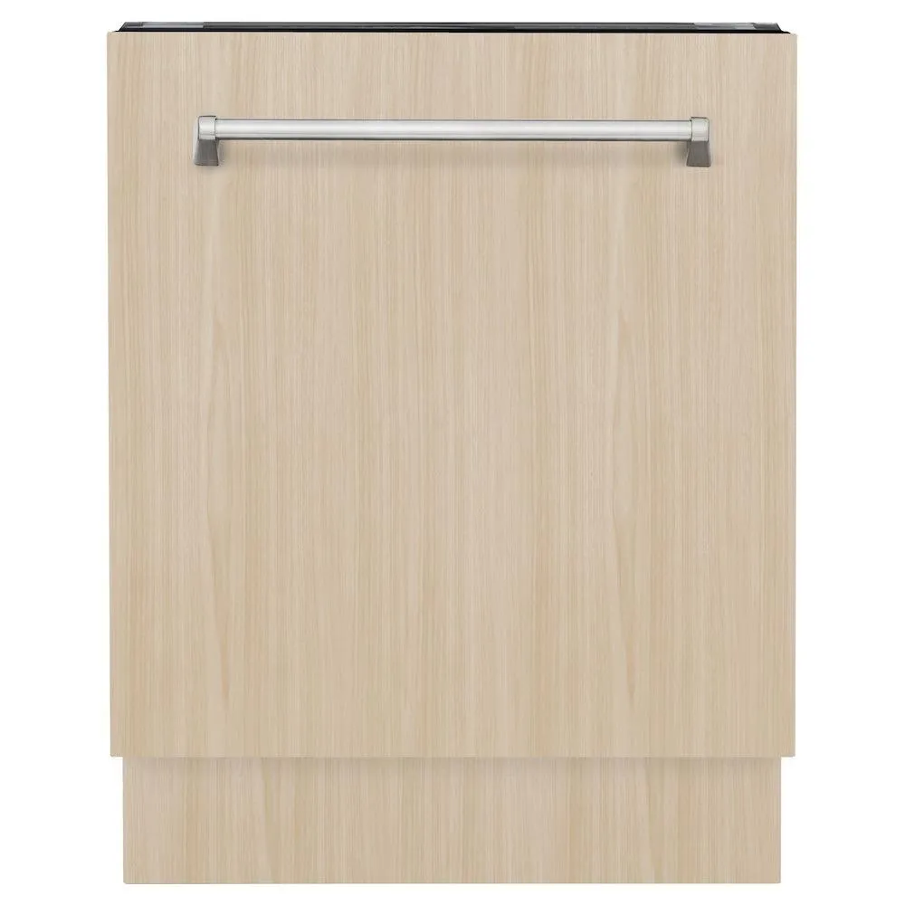 ZLINE 24 in. Tallac Series 3rd Rack Tall Tub Dishwasher in Custom Panel Ready with Stainless Steel Tub, 51dBa (DWV-24)