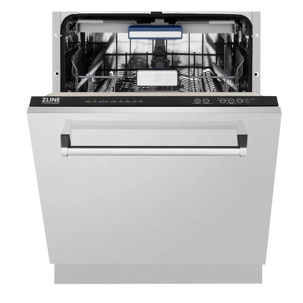 ZLINE 24 in. Tallac Series 3rd Rack Tall Tub Dishwasher in Stainless Steel, 51dBa (DWV-304-24)