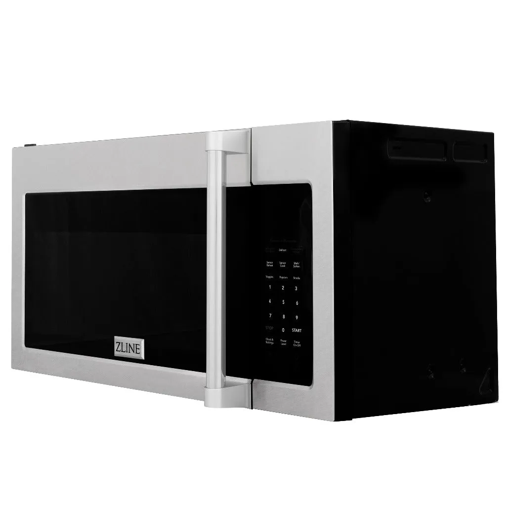 ZLINE 30 in. 1.5 cu. ft. Over-The-Range Convection Microwave Oven in Satin Stainless Steel with Traditional Handle and Sensor Cooking (MWO-OTR-H-30-SS)
