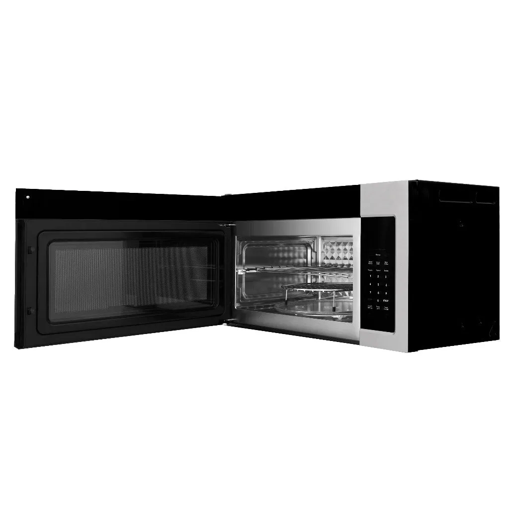 ZLINE 30 in. 1.5 cu. ft. Over-The-Range Convection Microwave Oven in Satin Stainless Steel with Traditional Handle and Sensor Cooking (MWO-OTR-H-30-SS)