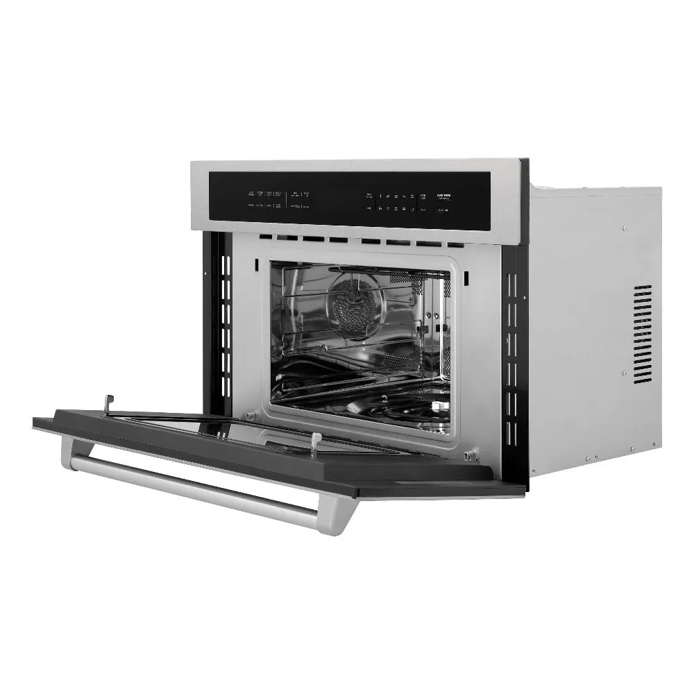 ZLINE 30 in. 1.6 cu ft. Built-in Convection Microwave Oven in Satin Stainless Steel with Speed and Sensor Cooking (MWO-30-SS)