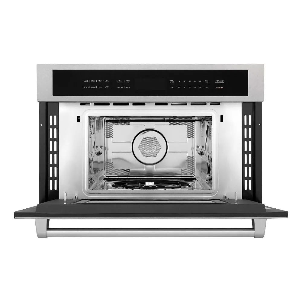 ZLINE 30 in. 1.6 cu ft. Built-in Convection Microwave Oven in Satin Stainless Steel with Speed and Sensor Cooking (MWO-30-SS)