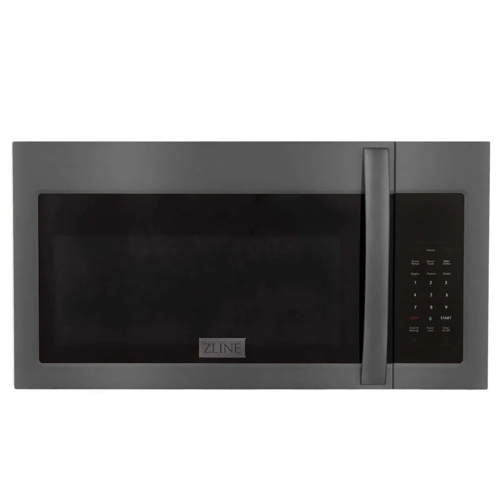 ZLINE 30 in. Recirculating Over the Range Convection Microwave Oven with Charcoal Filters in Black Stainless Steel (MWO-OTRCF-30-BS)