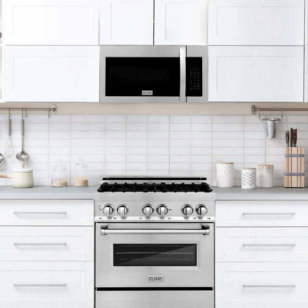 ZLINE 30 in. Stainless Steel Over the Range Convection Microwave Oven with Modern Handle (MWO-OTR-30)