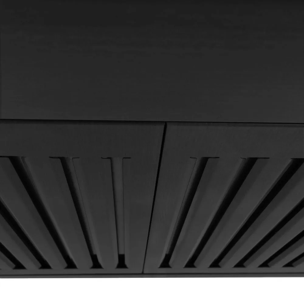 ZLINE 36 in. Recirculating Wall Mount Range Hood with Charcoal Filters in Black Stainless Steel (BSKBN-CF-36)