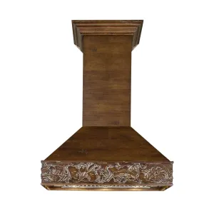 ZLINE 42 in. Wooden Wall Mount Range Hood in Walnut (373RR-42)