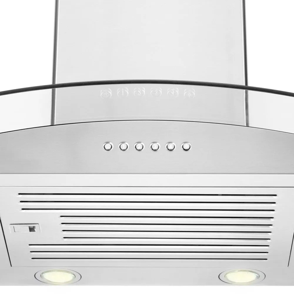 ZLINE Alpine Series Ducted Wall Mount Range Hood in Stainless Steel and Glass (ALP70WL)