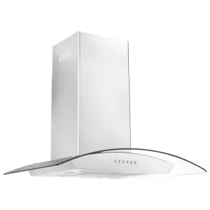 ZLINE Alpine Series Ducted Wall Mount Range Hood in Stainless Steel and Glass (ALP70WL)