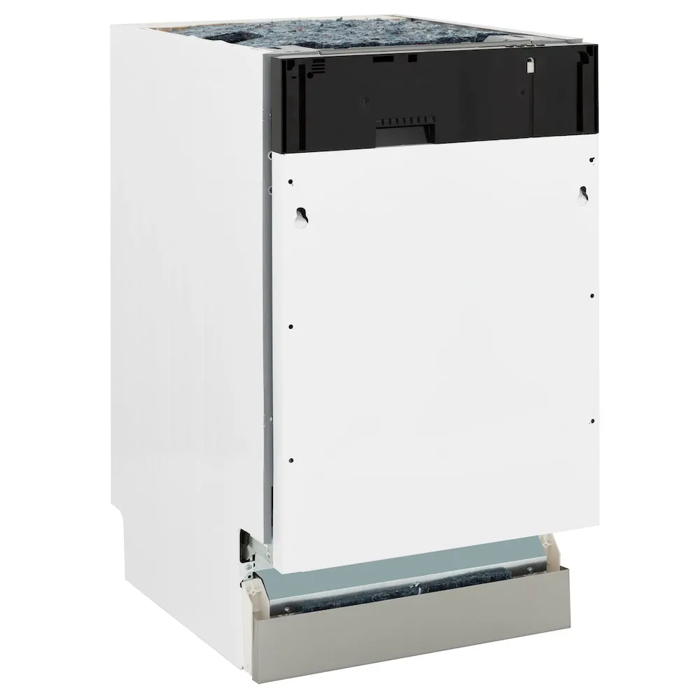 ZLINE Autograph Edition 18 in. Tallac Series 3rd Rack Top Control Dishwasher in Custom Panel Ready with Polished Gold Handle, 51dBa (DWVZ-18-G)