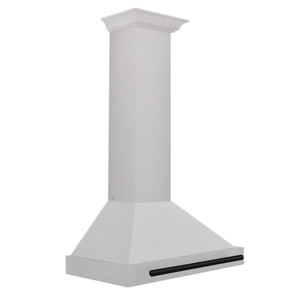 ZLINE Autograph Edition 30 in. Convertible Satin Stainless Steel Wall Mount Range Hood with Accent Handle (KB4SNZ-30)