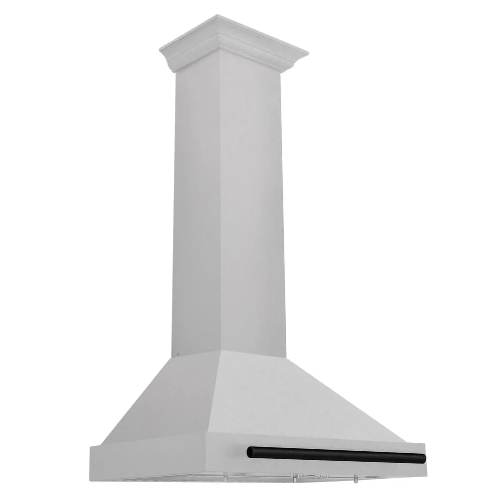 ZLINE Autograph Edition 30 in. Convertible Satin Stainless Steel Wall Mount Range Hood with Accent Handle (KB4SNZ-30)