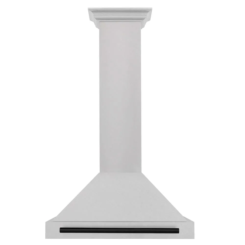ZLINE Autograph Edition 30 in. Convertible Satin Stainless Steel Wall Mount Range Hood with Accent Handle (KB4SNZ-30)