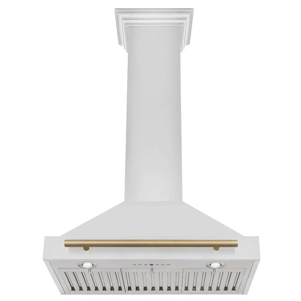 ZLINE Autograph Edition 30 in. Convertible Stainless Steel Range Hood with Stainless Steel Shell and Accents (KB4STZ-30)