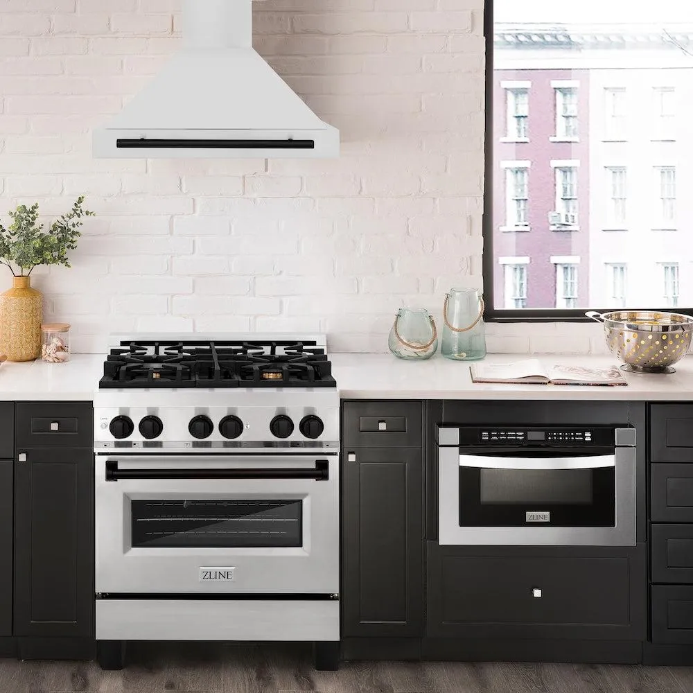 ZLINE Autograph Edition 30 in. Convertible Stainless Steel Range Hood with Stainless Steel Shell and Accents (KB4STZ-30)