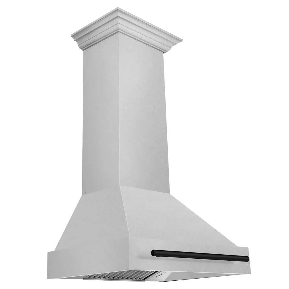 ZLINE Autograph Edition 30 in. Satin Stainless Steel Wall Mount Range Hood with Accent Handle (8654SNZ-30)