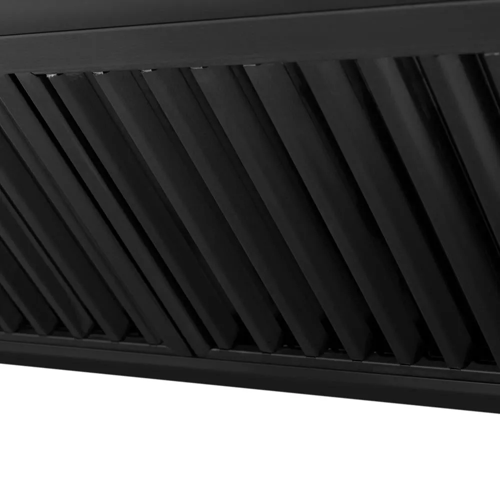 ZLINE Autograph Edition 36 in. Black Stainless Steel Range Hood with Accent Handle (BS655Z-36)