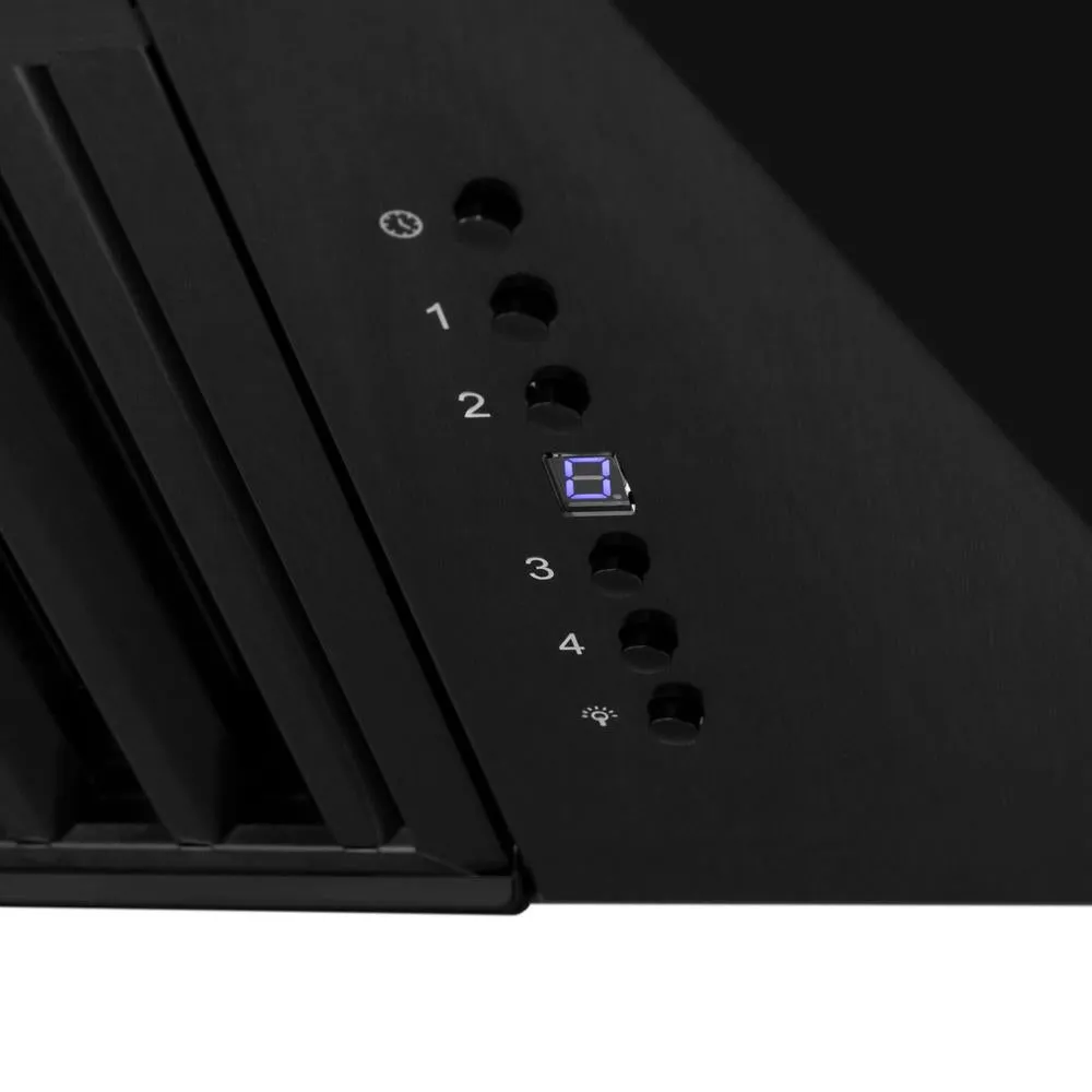 ZLINE Autograph Edition 36 in. Black Stainless Steel Range Hood with Accent Handle (BS655Z-36)