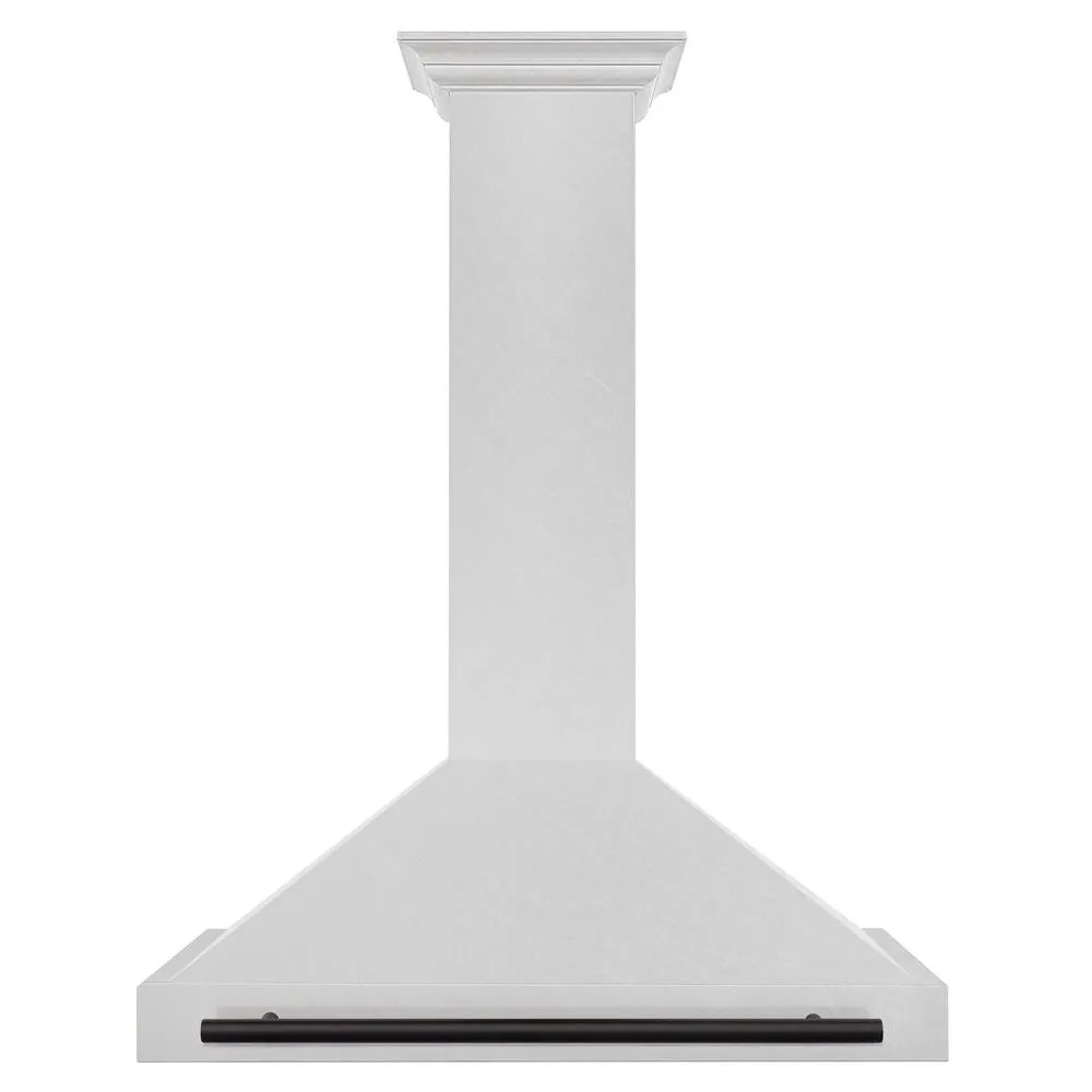 ZLINE Autograph Edition 36 in. Convertible Satin Stainless Steel Wall Mount Range Hood with Accent Handle (KB4SNZ-36)