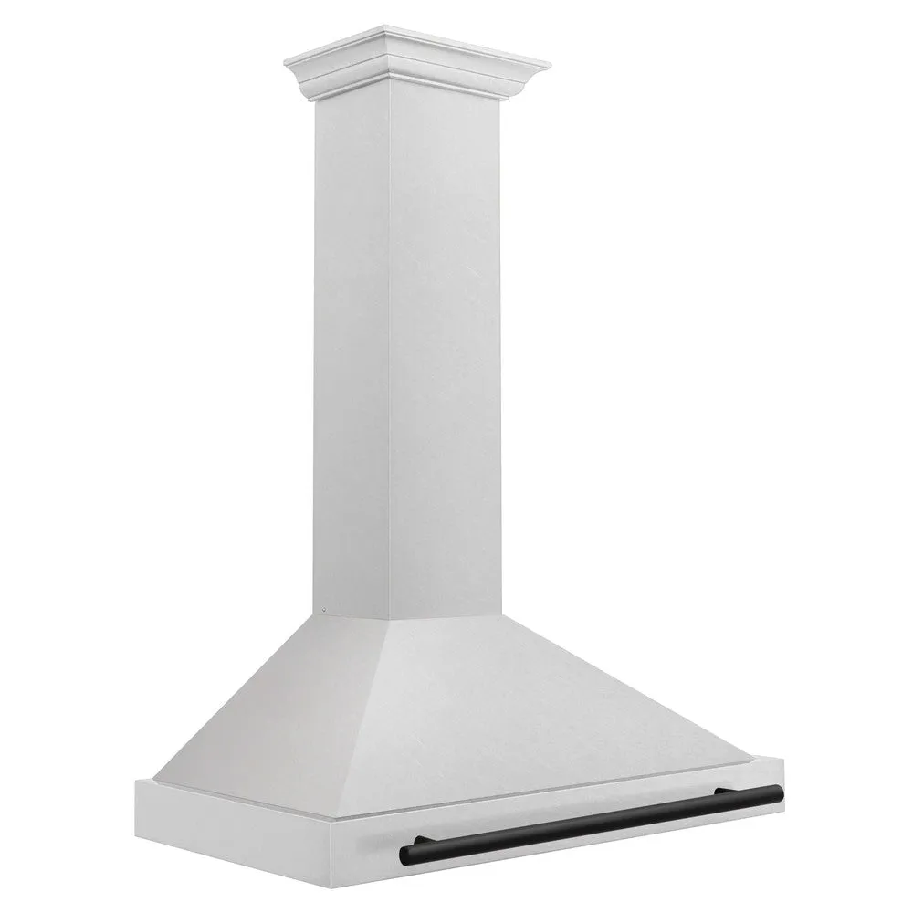 ZLINE Autograph Edition 36 in. Convertible Satin Stainless Steel Wall Mount Range Hood with Accent Handle (KB4SNZ-36)
