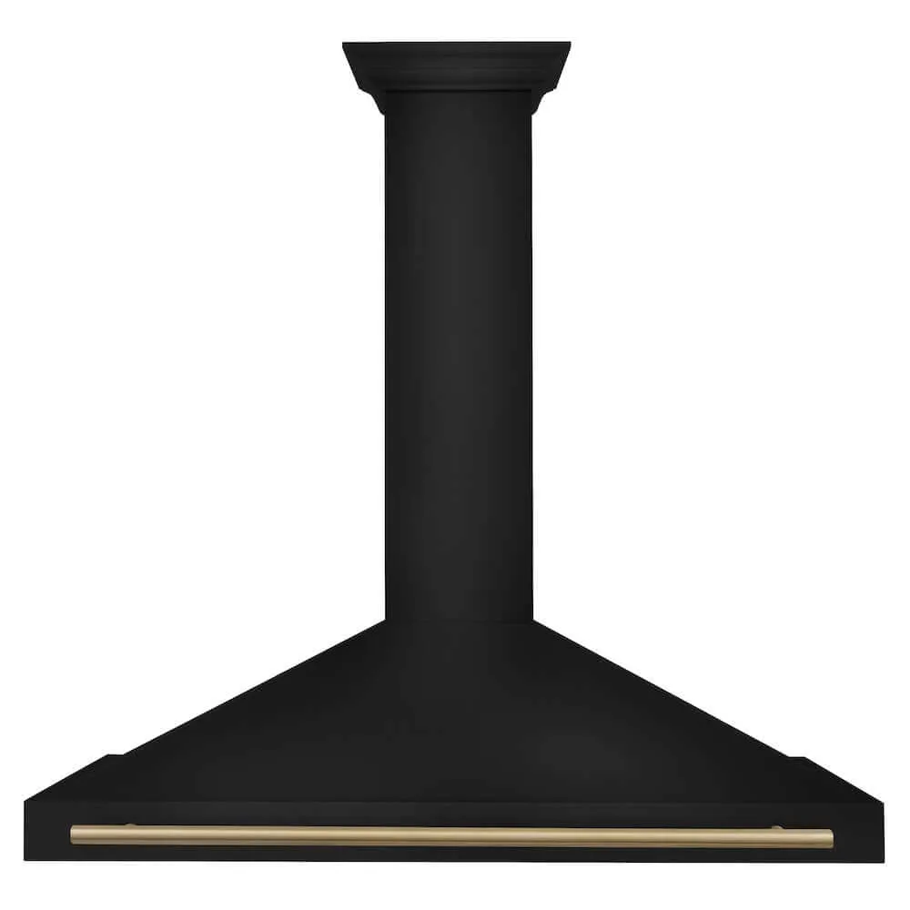 ZLINE Autograph Edition 48 in. Black Stainless Steel Wall Mount Range Hood With Accent Handle (BSKB4Z-48)
