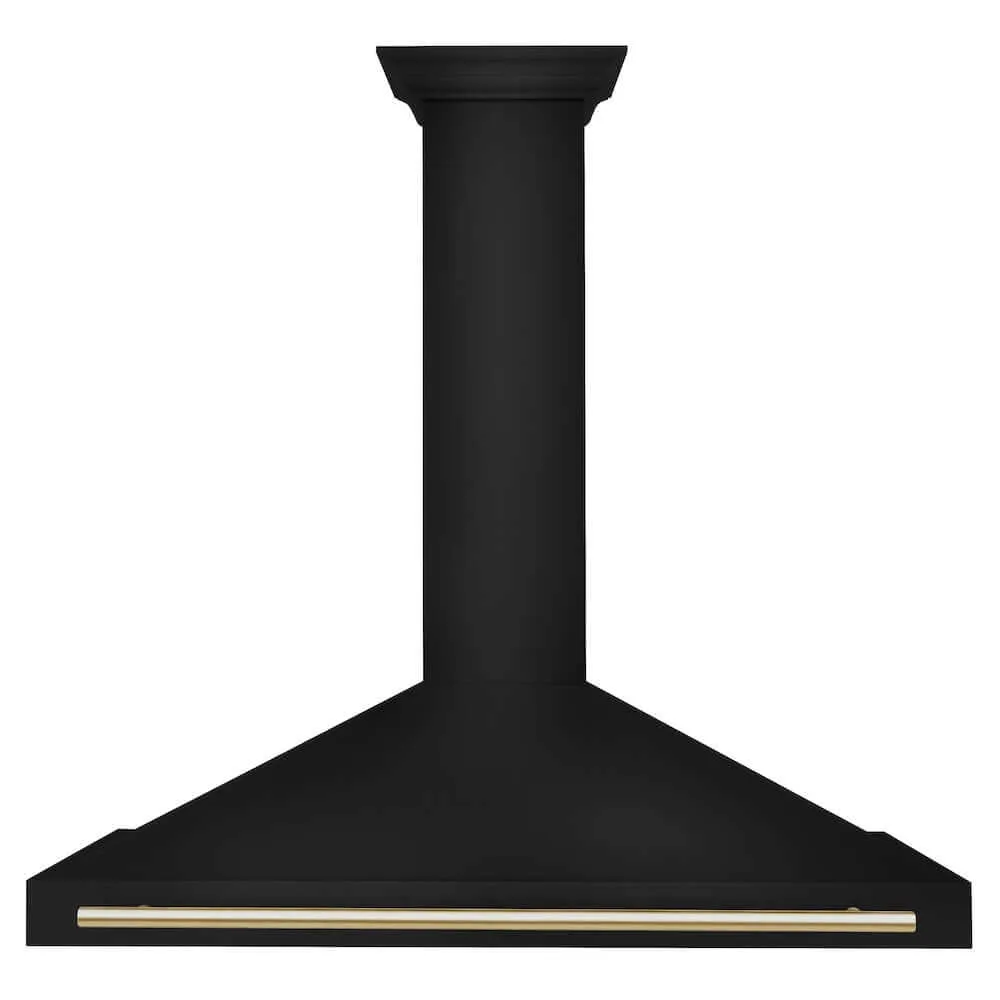 ZLINE Autograph Edition 48 in. Black Stainless Steel Wall Mount Range Hood With Accent Handle (BSKB4Z-48)