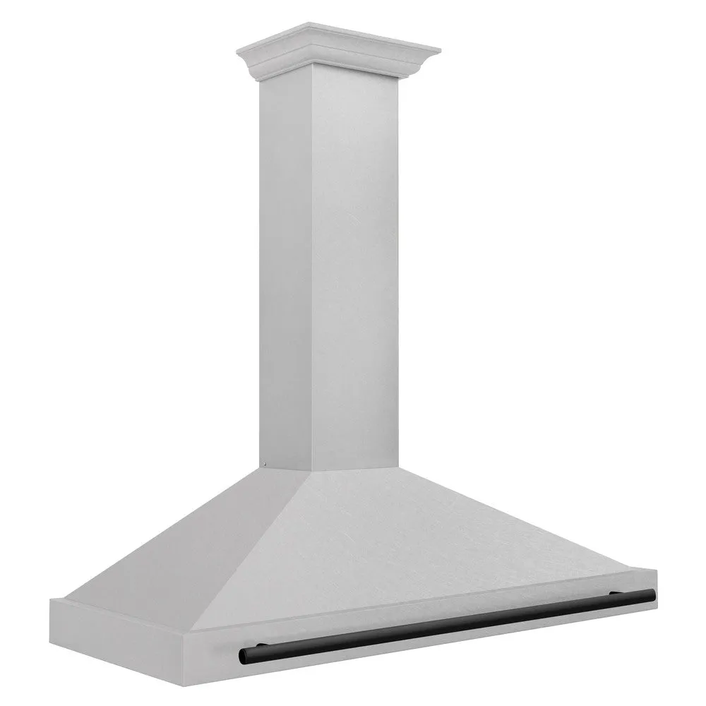 ZLINE Autograph Edition 48 in. Convertible Satin Stainless Steel Wall Mount Range Hood with Accent Handle (KB4SNZ-48)