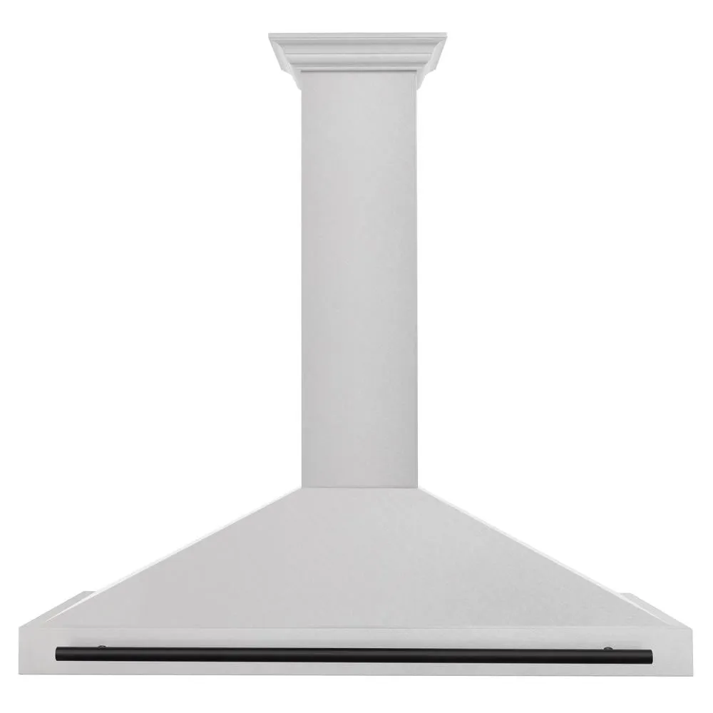ZLINE Autograph Edition 48 in. Convertible Satin Stainless Steel Wall Mount Range Hood with Accent Handle (KB4SNZ-48)