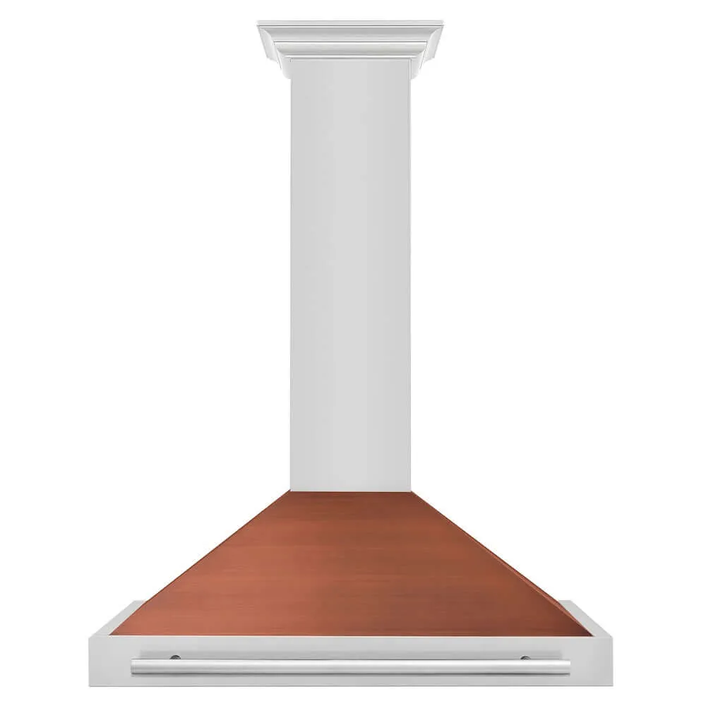 ZLINE Convertible Stainless Steel Range Hood with Copper Shell and Stainless Steel Handle with Size Options (KB4STX-C)