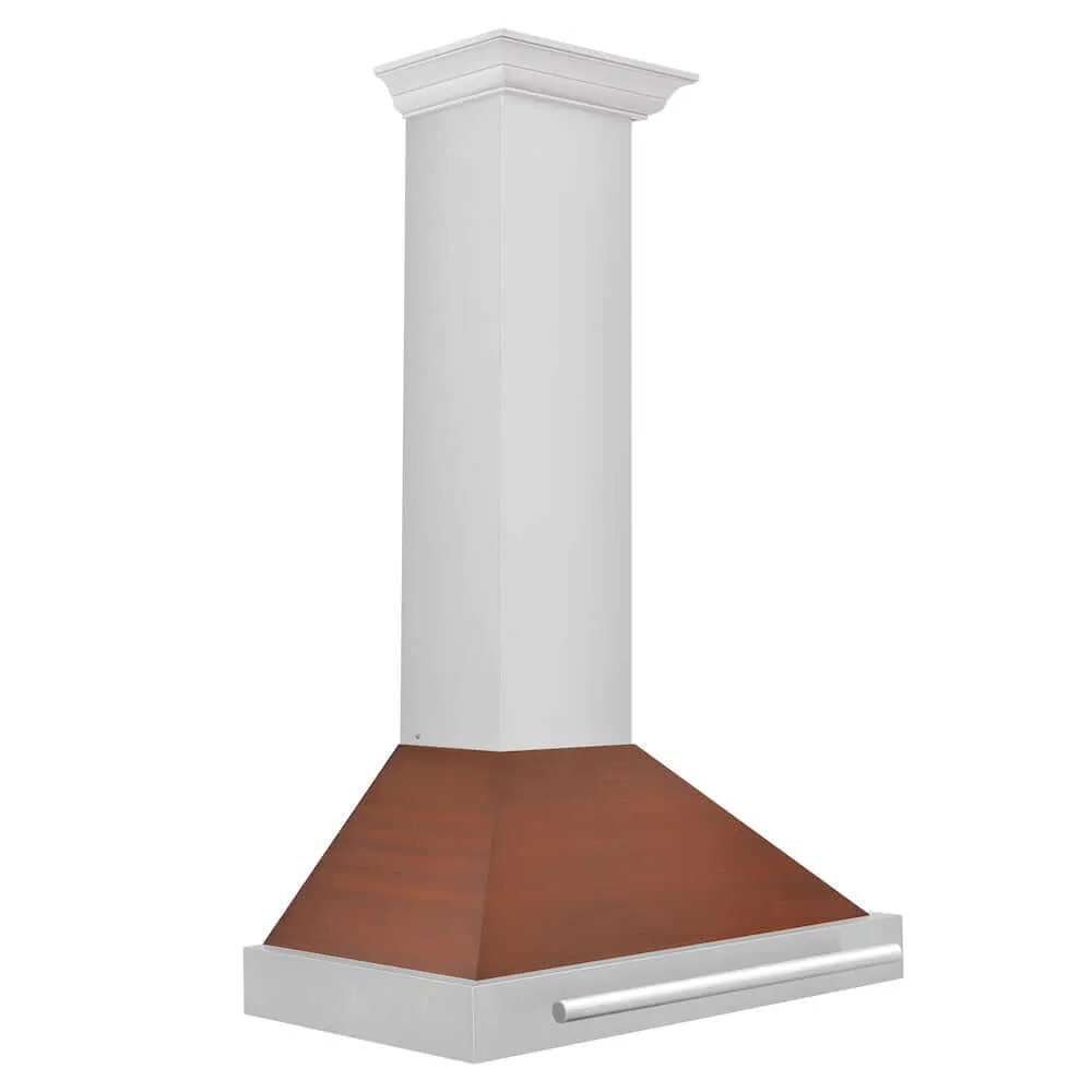 ZLINE Convertible Stainless Steel Range Hood with Copper Shell and Stainless Steel Handle with Size Options (KB4STX-C)