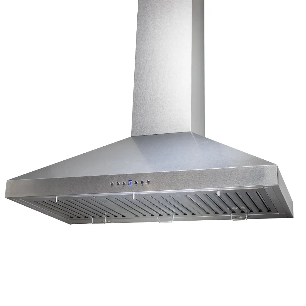 ZLINE Convertible Vent Wall Mount Range Hood in Satin Stainless Steel with Size Options (8KL3S)