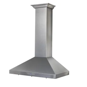 ZLINE Convertible Vent Wall Mount Range Hood in Satin Stainless Steel with Size Options (8KL3S)