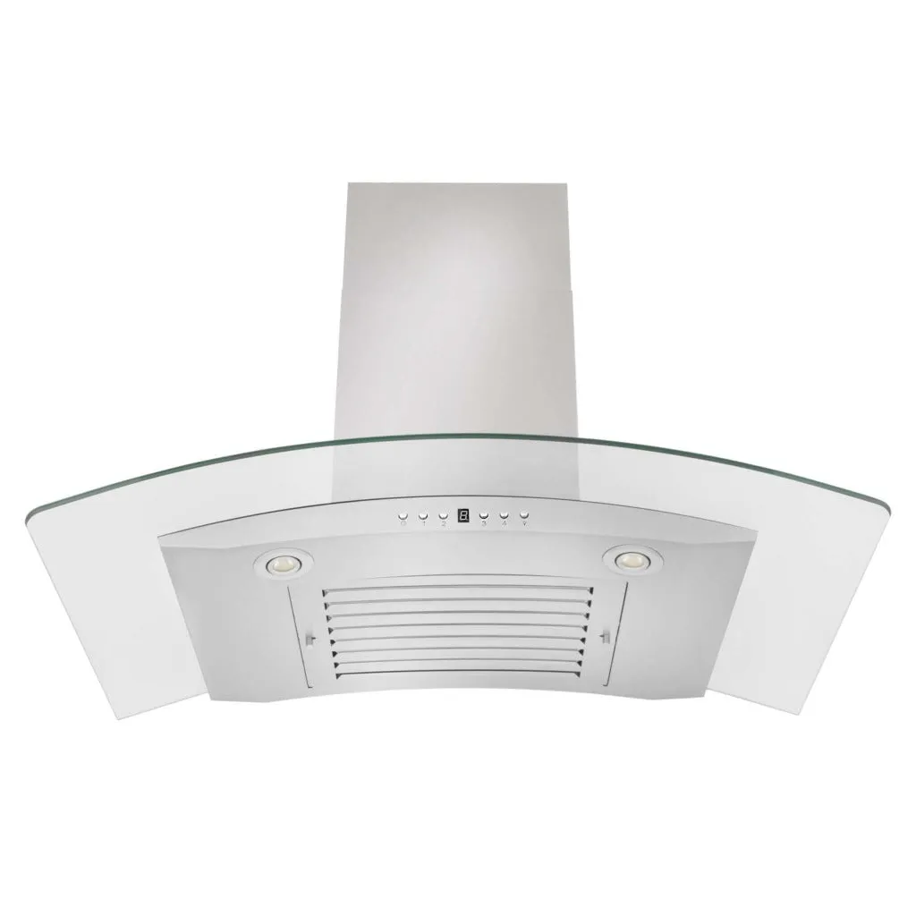 ZLINE Convertible Vent Wall Mount Range Hood in Stainless Steel and Glass (KN4)