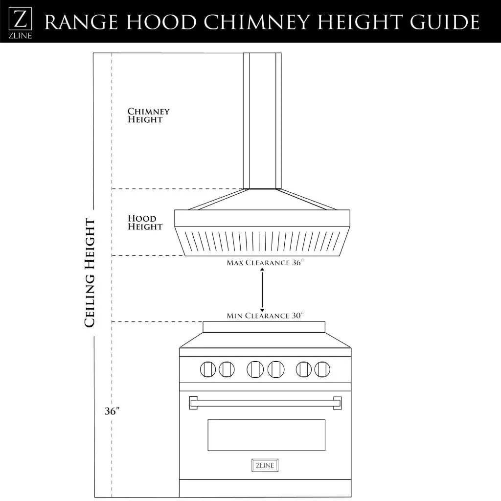 ZLINE Convertible Vent Wall Mount Range Hood in Stainless Steel and Glass (KN4)