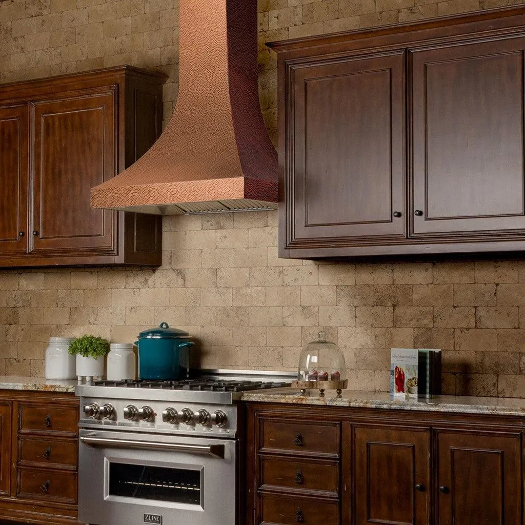 ZLINE Designer Series Hand-Hammered Copper Finish Wall Range Hood (8632H)
