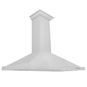 ZLINE Designer Series Satin Stainless Steel Convertible Vent Wall Mount Range Hood with Size Options (8KBS)