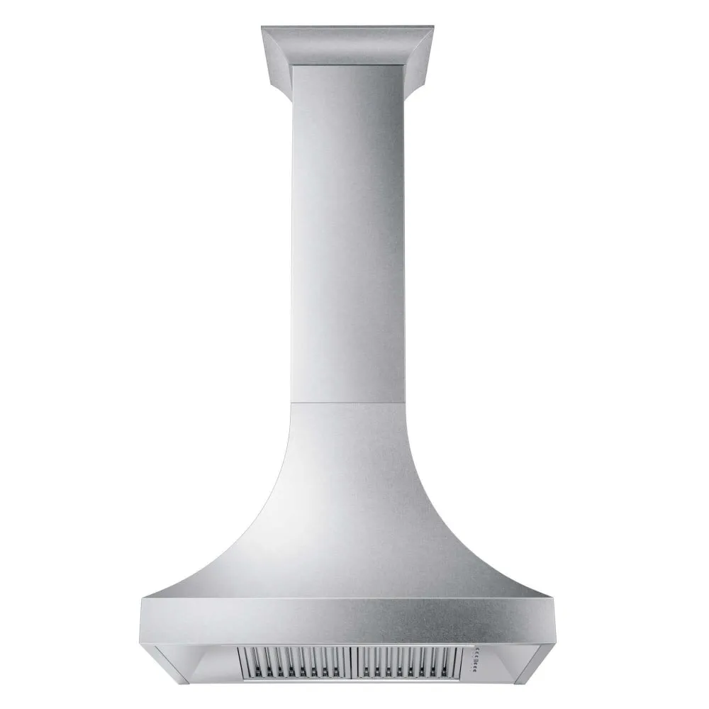 ZLINE Designer Series Satin Stainless Steel Ducted Wall Range Hood with Size Options (8632S)