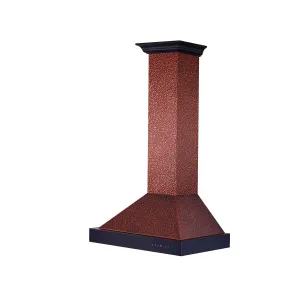ZLINE Designer Series Wall Mount Range Hood in Embossed Copper with Size Options (KB2-EBXXX)