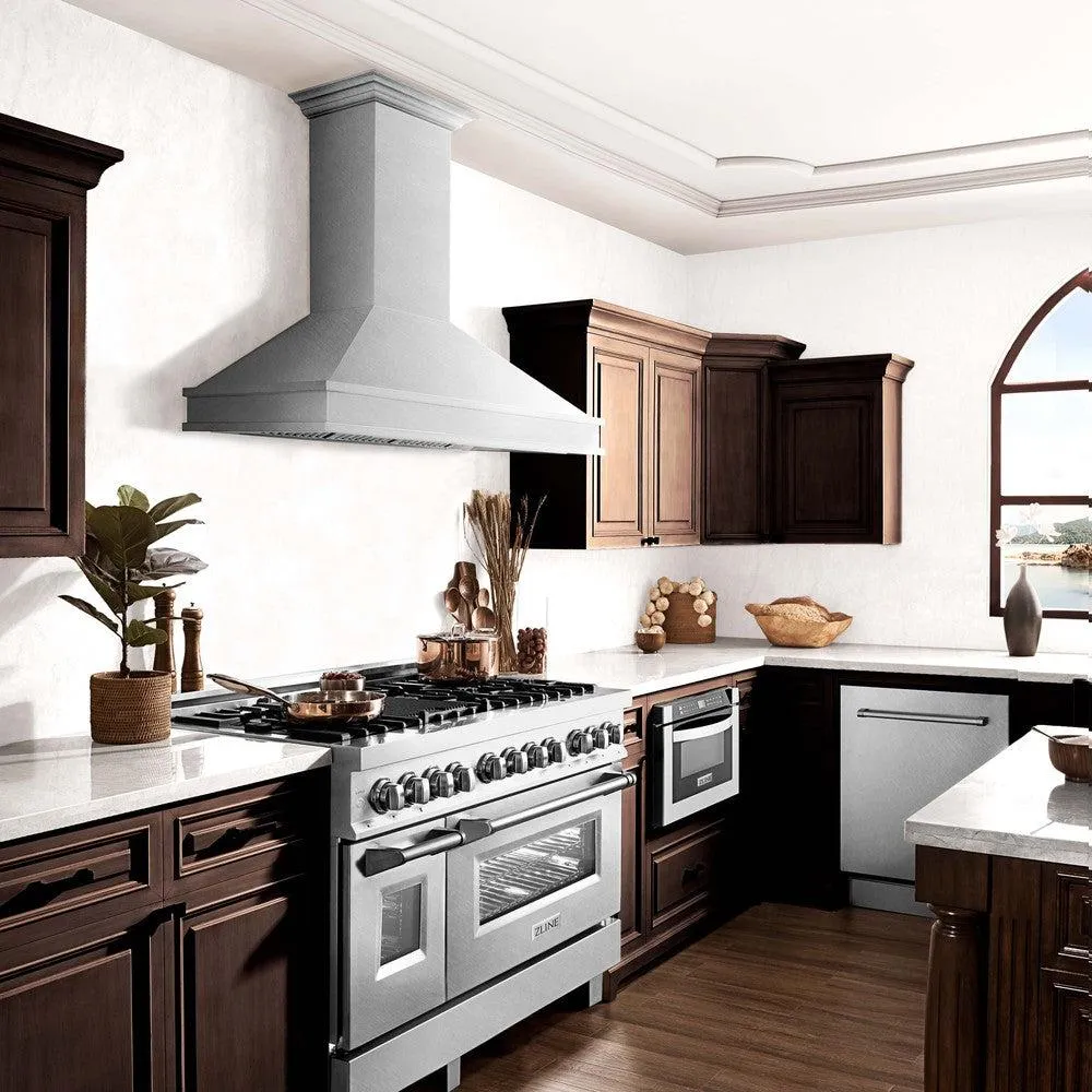 ZLINE Designer Series Wall Mount Range Hood in Satin Stainless Steel with Size Options (8656S)