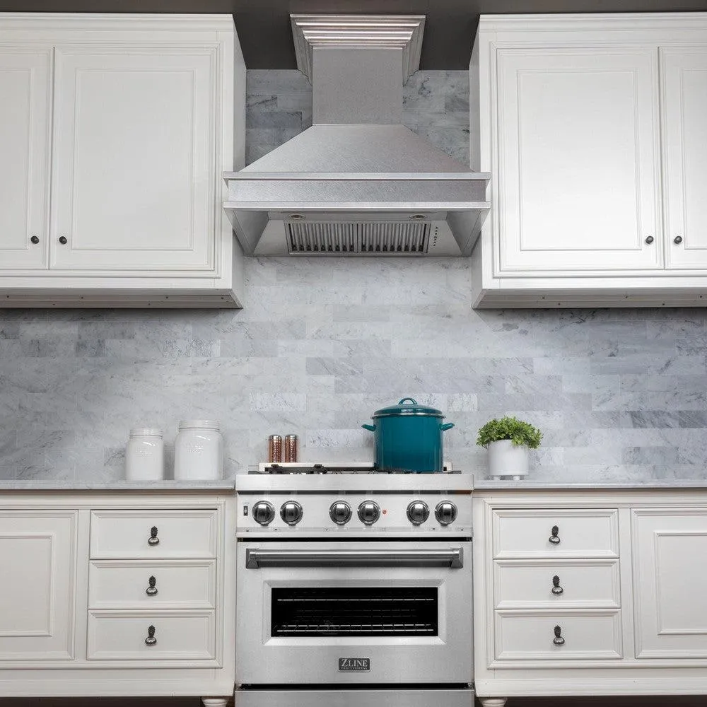 ZLINE Designer Series Wall Mount Range Hood in Satin Stainless Steel with Size Options (8656S)
