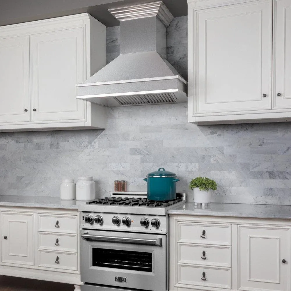 ZLINE Designer Series Wall Mount Range Hood in Satin Stainless Steel with Size Options (8656S)