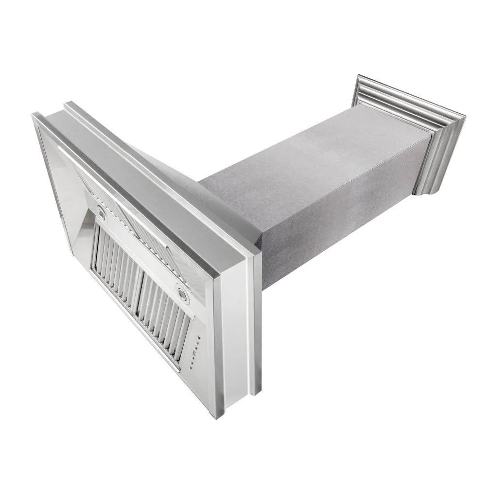 ZLINE Designer Series Wall Mount Range Hood in Satin Stainless Steel with Size Options (8656S)