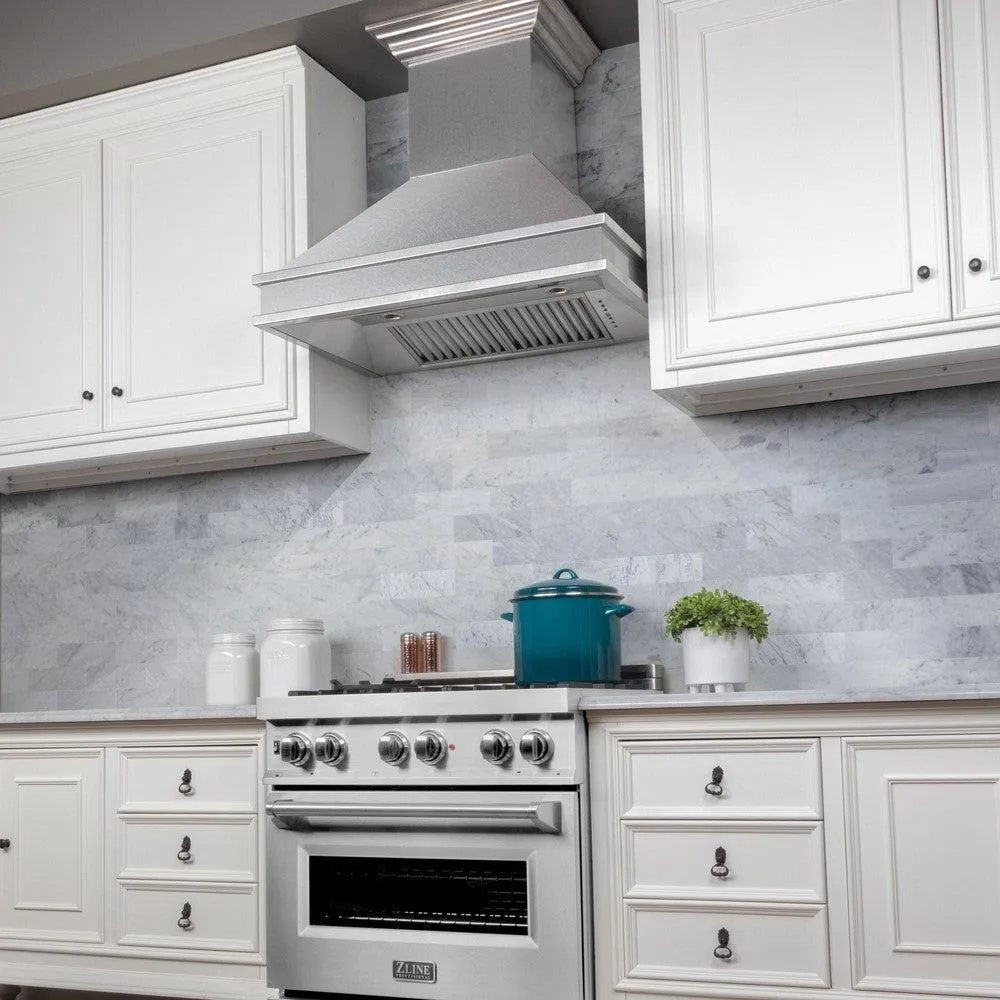 ZLINE Designer Series Wall Mount Range Hood in Satin Stainless Steel with Size Options (8656S)